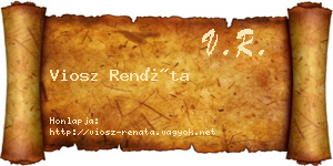 Viosz Renáta névjegykártya